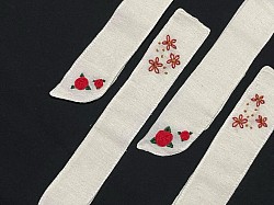 Raw silk embroidery can be applied to many household items.